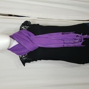 Purple Lightweight Pashmina with Tassels